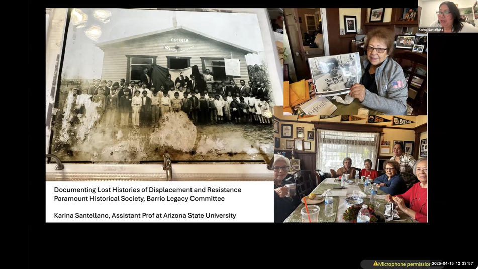 3 collaged photos from the past and present depicting communities from the Paramount Historical Society's Barrio Legacy Committee